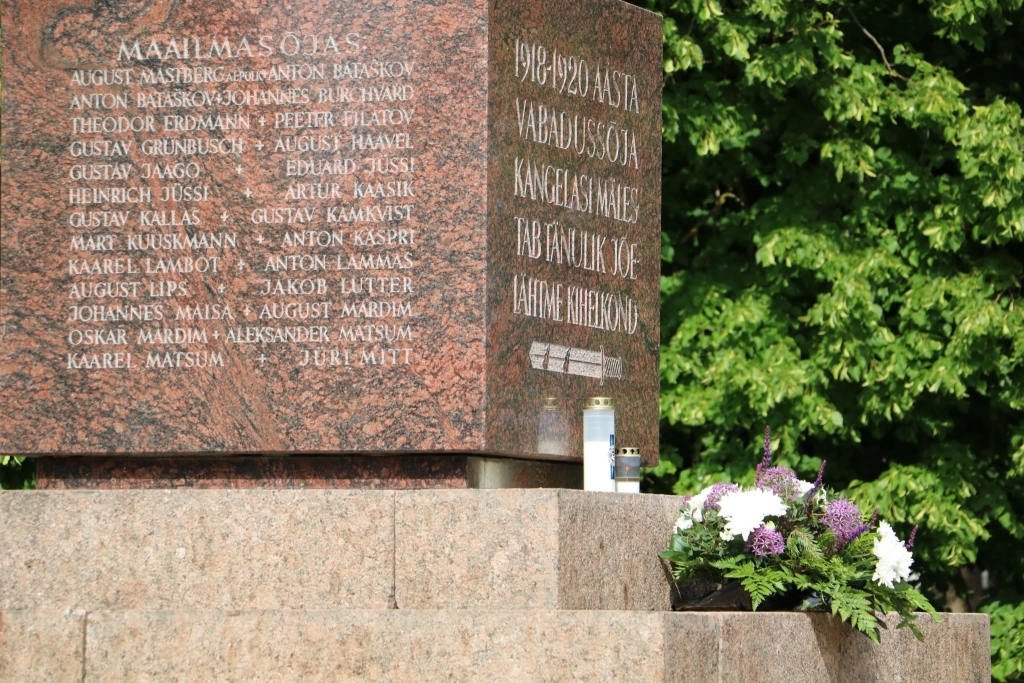 Võidutule üleandmine Jõelähtme vabadussamba juures, 2022