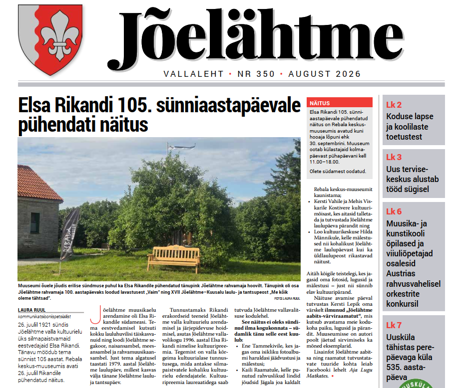 Augustikuu vallaleht 2026